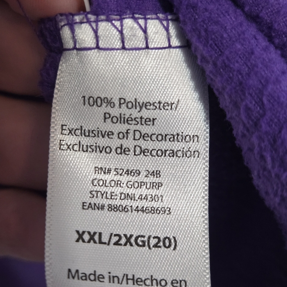 Danskin Purple Fleece Pullover - Picture 4 of 6